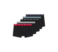 HUGO Men's Trunks - Trunk Five-Pack - Logo Waistband, Stretch Cotton - Black M