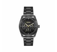 HUGO Gents Bright Sport Black IP Bracelet Watch