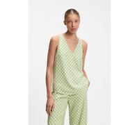 HUGO Geometric-print sleeveless top with sequins - Style Camaje-1, 50562157 Light Green 8