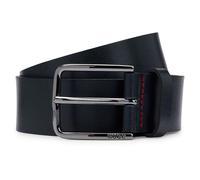 HUGO Mens Gerik Sz35 Logo-buckle belt in grained leather