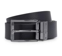 HUGO Mens Gifferd Gb35 Italian-leather reversible belt with plaque and pin buckles