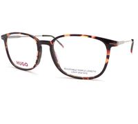 Hugo Glasses Frame Brown Havana Gunmetal Red Black 54mm Eyeglasses HG1205 086