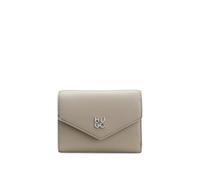 HUGO Grained faux-leather flap wallet with stacked-logo trim - Style Chris 2.0_FlapWallet, 50547914 Light Beige pcs.