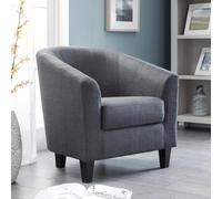 Hugo Grey Fabric Tub Chair
