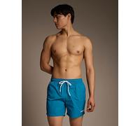 Hugo HAITI Logo Print Swim Shorts Blue