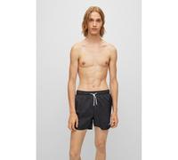 Hugo HAITI Mens Quick-Drying Swim Shorts In Recycled Fabric With Logo - Black Polyamide - Size Small