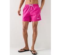 HUGO Haiti Small Logo Swim Shorts, Pink, Size S, Men Pink