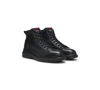 HUGO Half boots in leather with textured panels - Style Nash_halb_nylt, 50573350 Black 5