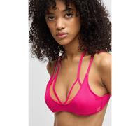HUGO Halterneck two-tone bikini top with layered design - Style DUO LAYER TRIANGLE, 50540304 Pink L