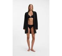HUGO Heart-embroidered dressing gown in cotton terry - Style TERRY GOWN, 50570409 Black XL