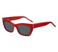 Hugo Women's Rectangular Round Sunglasses 54 cm Red