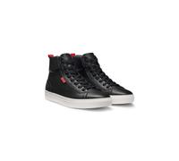 HUGO Mens Morrie Hito High-top Trainers in Faux Leather Size 11 Black