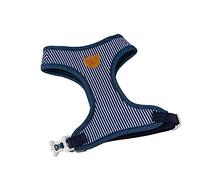 Hugo & Hudson Navy Stripe Dog Harness L