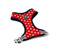 HUGO & HUDSON Dog Harness No Pull Adjustable Fabric Rear Buckle Pet Vest, Red Star, L