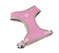 HUGO & HUDSON Dog Harness, No Pull Quick Dry Mesh, Breathable Rear Buckle Pet Vest, Pink, L