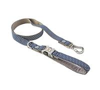 HUGO & HUDSON Dog Lead, 1.2m Nylon Leash with Quick Release Clip in Handle, Navy Star