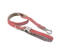 HUGO & HUDSON Dog Lead, 1.2m Nylon Leash with Quick Release Clip in Handle, Red Star
