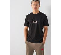HUGO Hugo Dugolini Regular Fit T-shirt Embroidered - Black, Black, Size L, Men Black