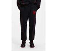 HUGO HUGO x RB stretch-cotton tracksuit bottoms with bull motif - Style Dusson_RB, 50559707 Black XL