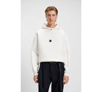HUGO Interlock cotton-blend hoodie with stacked logos - Style Debostaco, 50530191 White XL