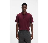 HUGO Interlock-cotton polo shirt with stacked logo - Style Deabono_D, 50517638 Dark Red L