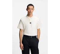HUGO Interlock-cotton polo shirt with stacked logo - Style Deabono_D, 50517638 Natural M