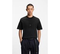 HUGO Interlock-cotton T-shirt with stacked logos - Style Debostac, 50535499 Black XXL