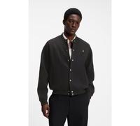 HUGO Interlock-jersey bomber jacket with stacked-logo trim - Style Dabin, 50563037 Black XS