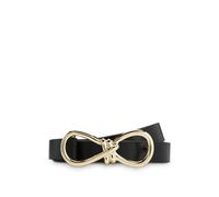 HUGO Italian-leather belt with gold-tone bow buckle - Style Vita_Sz15, 50554103 Black 30