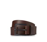 HUGO Italian-leather belt with logo-stamped keeper - Style Gionio_Sz40, 50385358 Dark Brown 38