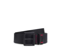 HUGO Italian-leather belt with red-stitched keeper - Style Gebbol-REDst_Sz35, 50558777 Black 32