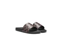 HUGO Italian-made slides with split-logo uppers - Style Timein_slid_lgal, 50548659 Black 7