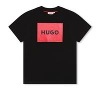 HUGO Kids Cotton Large Box Logo T-Shirt Juniors Black 4 Years