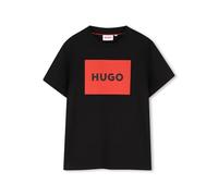 HUGO Kids Cotton Large Box Logo T-Shirt Juniors Black 8 Years