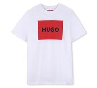 HUGO Kids Cotton Large Box Logo T-Shirt Juniors White 12 Years
