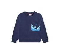 HUGO KIDS flame-print long-sleeve sweatshirt - Blue 6 yrs-10 yrs-12 yrs