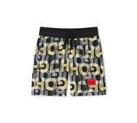 HUGO KIDS logo-print swim shorts - Black 10 yrs