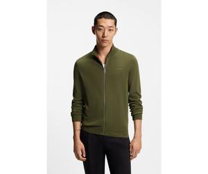 HUGO Knitted-cotton jacket - Style San Jacomo-C, 50553606 Olive XL