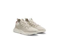 HUGO Mens Leon Runn Knitted Trainers with Logo-Embossed EVA Sole Size 12 Light Beige