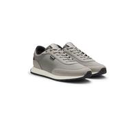 HUGO Knitted-upper trainers with logo flag - Style Icelin_runn_knmf, 50563472 Light Grey 5