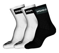 Hugo Label 10267340 Red Socks 3 Pairs Multicolor EU 40-46 Men