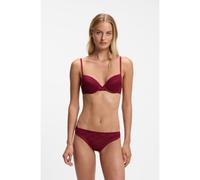 HUGO Lace-trim thong with script logos - Style LACY THONG, 50566801 Dark Red L