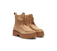 HUGO Lace-up boots in suede with removable logo tag - Style Kris_DrbBootie_SD, 50552733 Light Brown 3