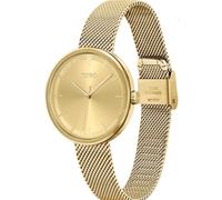 Hugo Ladies Crush Gold Dial Mesh Strap Watch RRP £169 FREE POSTAGE