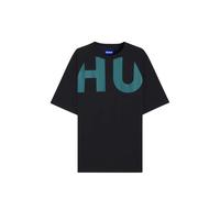 HUGO large-logo T-shirt in cotton jersey - Black XS-S
