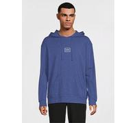 HUGO Men's Laze Hoodie 10261152 01 Loungew_Sweatshirt, Dark Blue, L
