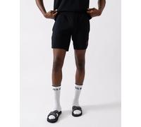 HUGO Mens Laze Shorts CW Frame-Logo Shorts in Stretch Cotton Black