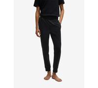 HUGO Mens Laze Pants CW Cuffed Tracksuit Bottoms in Stretch Cotton with Framed Logo Black