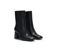 HUGO Leather ankle boots with block heel - Style Ariela_Bootie_NAPU, 50531789 Black 7