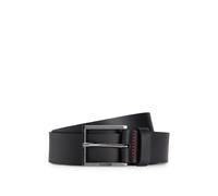 HUGO Leather belt with engraved-logo buckle - Style Geek_Sz35, 50496596 Black 30